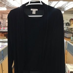 Reflections black soft polyester cardigan d36